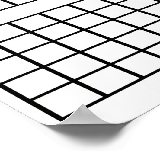 White  3 Month Calendar Poster ポスター (角)