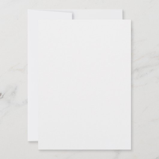 White 3D Flowers Roses Minimalist Wedding 招待状 (裏面)