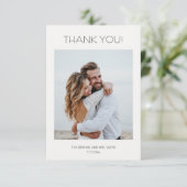 White 3D Flowers Roses Thank You Card サンキューカード (スタンド正面)