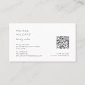 White 3D Simple Flowers 名刺 (裏面)