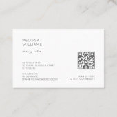 White 3D Simple Flowers 名刺 (裏面)