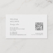 White 3D Simple Flowers 名刺 (裏面)