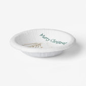 White 4 Green Pink Gold Christmas Trees Party  ペーパーボウル (傾斜あり)