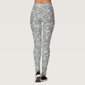 White Abstract On Grey Leggings レギンス (裏面)