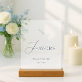 White Acrylic “Favors” Sign  アクリルサイン