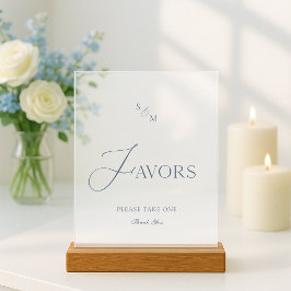 White Acrylic “Favors” Sign  アクリルサイン