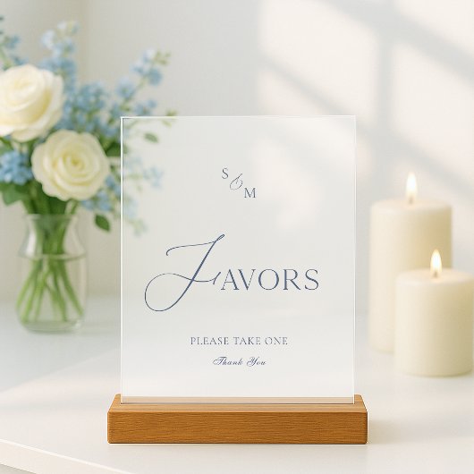 White Acrylic “Favors” Sign  アクリルサイン