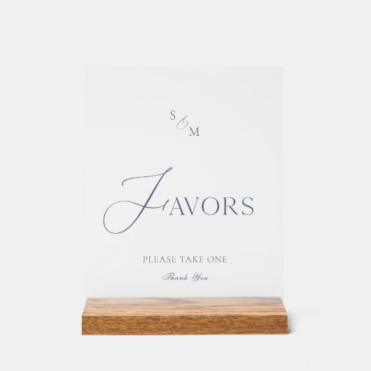 White Acrylic “Favors” Sign  アクリルサイン (正面)