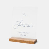 White Acrylic “Favors” Sign  アクリルサイン (傾斜)