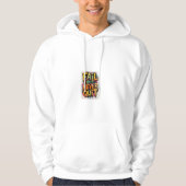 white Adult Pullover Hoodie with design パーカ (正面)