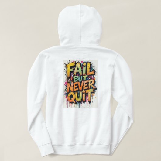 white Adult Pullover Hoodie with design パーカ (デザイン裏面)