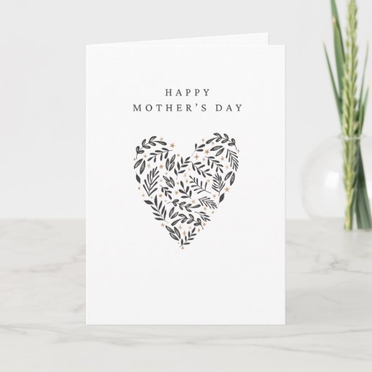 White Aesthetic Mother's Day Greeting Card カード (正面)