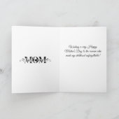 White Aesthetic Mother's Day Greeting Card カード (内部)