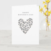 White Aesthetic Mother's Day Greeting Card カード (黄色い花)
