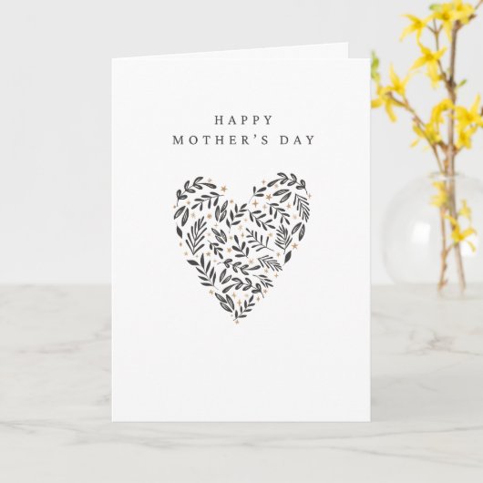 White Aesthetic Mother's Day Greeting Card カード (黄色い花)