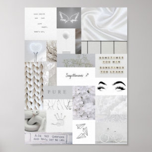 white aesthetic sagittarius zodiac sign poster ポスター