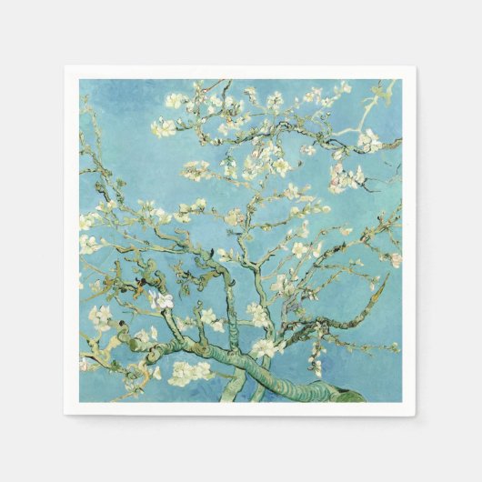 White almond blossom by Vincent Van Gogh スタンダードカクテルナプキン (正面)