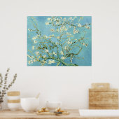 White almond blossom by Vincent Van Gogh ポスター (キッチン)