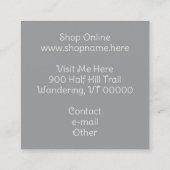 White Alpaca Fiber Yarn スクエア名刺 (裏面)