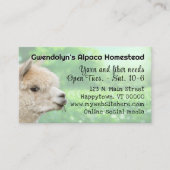 White Alpaca Knitting Fiber Business Card 名刺 (正面)