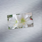 White Amaryllis and Christmas Tree マグネット名刺 (インサイチュ)