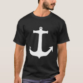 White Anchor Preppy Nautical Boating Tシャツ (正面)