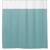 White and Aqua Two Tone Shower Curtain シャワーカーテン (正面)