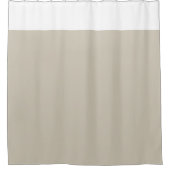 White and Beige Two Tone Shower Curtain シャワーカーテン (正面)