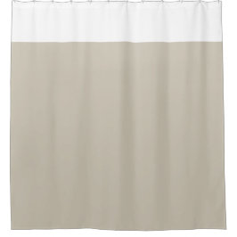 White and Beige Two Tone Shower Curtain シャワーカーテン