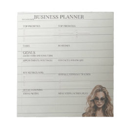 White and Black business planner  Notepad ノートパッド
