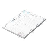 White and Black cute Fitness Planner  ノートパッド (回転)