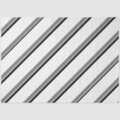 White and Black Diagonal Stripe Tissue Wrap Paper 薄葉紙 (正面)
