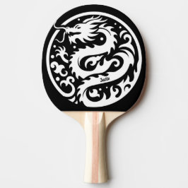White and Black Dragon Personalized 卓球ラケット
