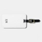 White and Black I Modern Monogram ラゲッジタグ (正面横)