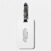 White and Black I Modern Monogram ラゲッジタグ (裏面縦)