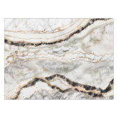 White and Black Marble Textures Abstract テーブルクロス (正面(横))