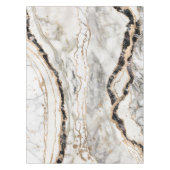 White and Black Marble Textures Abstract テーブルクロス (正面)