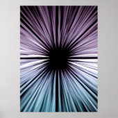 White and black optical illusion illustration ポスター (正面)