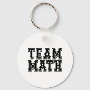 White and Black Sporty Team Math キーホルダー
