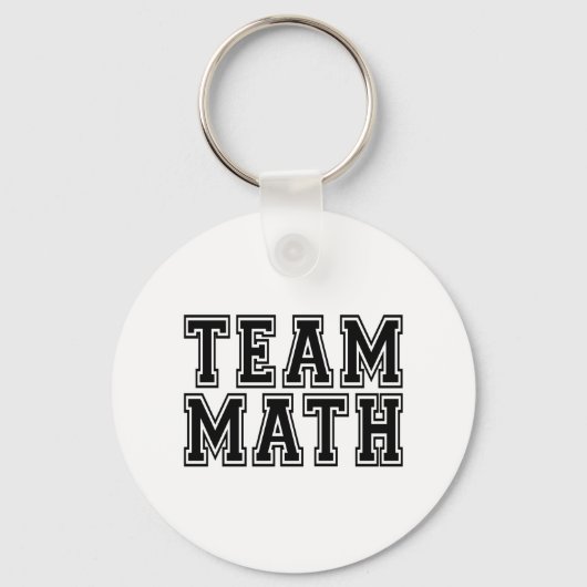 White and Black Sporty Team Math キーホルダー (正面)