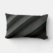 White and black stripe textile ランバークッション (裏面)