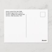 White and blue Japanese flower design postcard ポストカード (裏面)