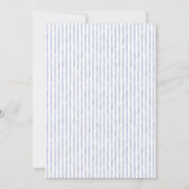 White and Blue Teddy Bear Baby Shower Invitation 案内状 (裏面)