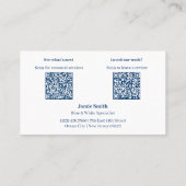 White and Blue - Thank You, Offer & Review Prompt 名刺 (裏面)