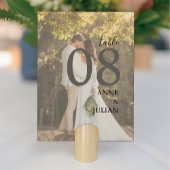 White and BrownModern Wedding Table Number Card  テーブルナンバー