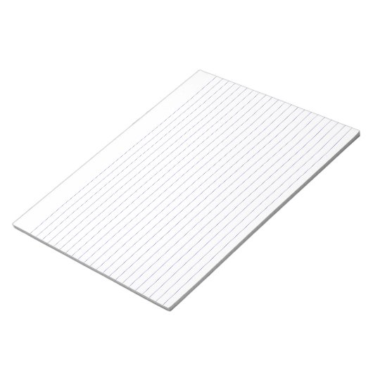 White and Deep Blue Lined Landscape ノートパッド (アングル)