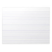 White and Deep Blue Lined Landscape ノートパッド (正面)