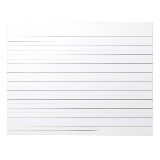 White and Deep Blue Lined Landscape ノートパッド (正面)