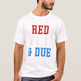 White and Due 4th of July USA Tシャツ