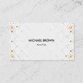 White and Gold Business Card Template 名刺 (裏面)